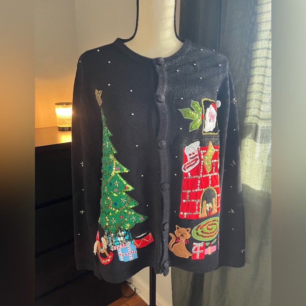 Basic Editions Black Knit Sweater - image 2